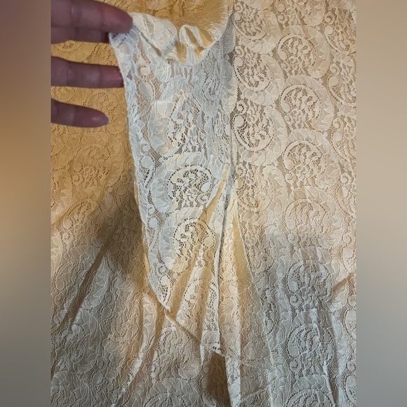 Paisley Vine Lace Skirt Cottage Cream size 2X - Picture 7 of 8